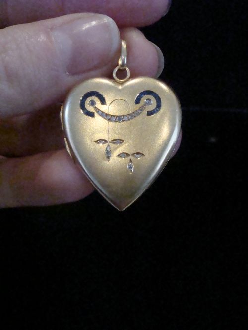 BELLE EPOQUE EDWARDIAN 18CT 18K HIGH CARAT FRENCH SAPPHIRE DIAMOND LOCKET - ADDITIONAL PHOTO 7