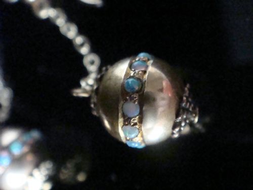 EDWARDIAN 15CT YELLOW GOLD NATURAL OPAL DROP BALL EARRINGS - ADDITIONAL PHOTO 2