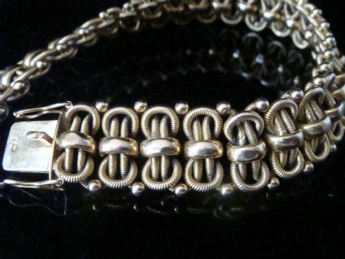 EDWARDIAN FRENCH 18CT YELLOW GOLD ORNATE BRACELET 29G - ADDITIONAL PHOTO 6