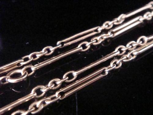 EDWARDIAN 9CT TROMBONE CHAIN 19 INCHES 81G - ADDITIONAL PHOTO 4