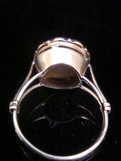 FRENCH EDWARDIAN 18CT YELLOW GOLD NATURAL OLD CUT DIAMOND CLUSTER RING - ADDITIONAL PHOTO 2