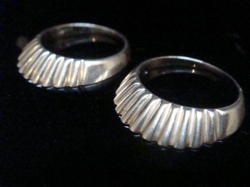 DESIGNER RETRO 9CT COCKTAIL BANDS TO WEAR EITHER SIDE OF RING 6G - ADDITIONAL PHOTO 2
