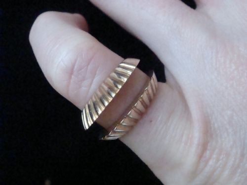 DESIGNER RETRO 9CT COCKTAIL BANDS TO WEAR EITHER SIDE OF RING 6G - ADDITIONAL PHOTO 3