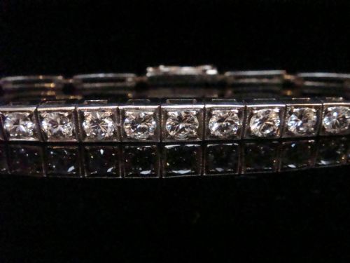 EDWARDIAN 18CT WHITE GOLD BRILLIANT CUT DIAMOND 240CT BRACELET - ADDITIONAL PHOTO 7