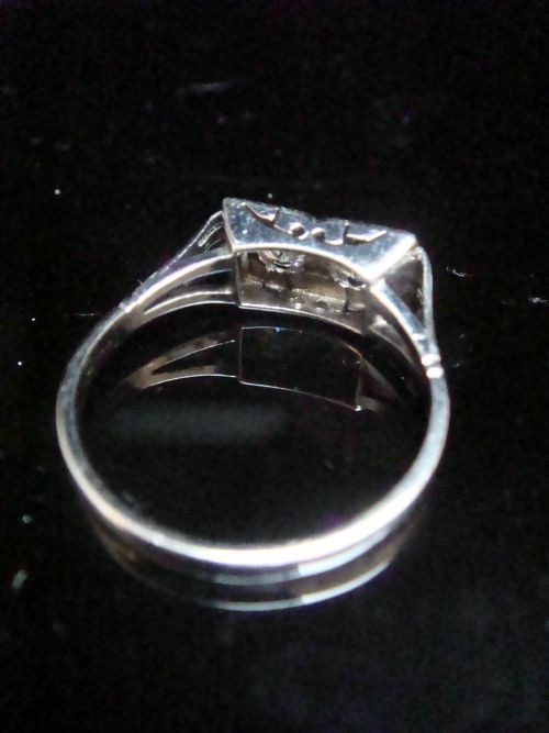ART DECO 1920S 18CT WHITE GOLD DIAMOND TOI ET MOI RING 040CT - ADDITIONAL PHOTO 2