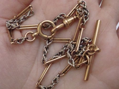 EDWARDIAN 18CT PLATINUM ALBERT CHAIN 175 INCHES 246G - ADDITIONAL PHOTO 8