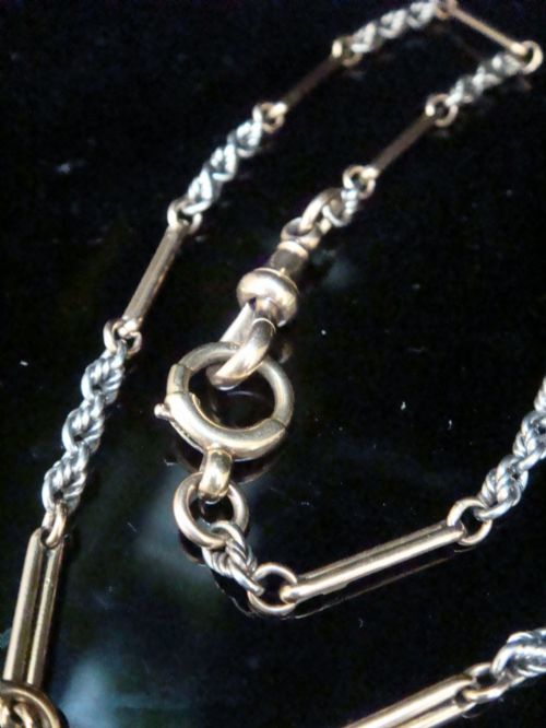 EDWARDIAN 18CT PLATINUM ALBERT CHAIN 175 INCHES 246G - ADDITIONAL PHOTO 1