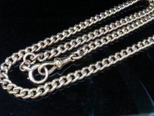 Edwardian 9ct Yellow Gold Chain 17 Inches 32.6g Hallmarked Every Link