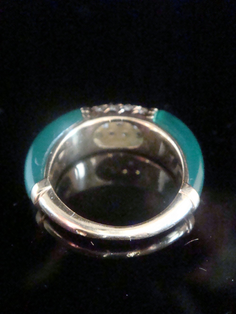 VINTAGE 18CT FRENCH CHALCEDONY DIAMOND STYLE VAN CLEEF ARPELS PHILLIPINES RING View III
