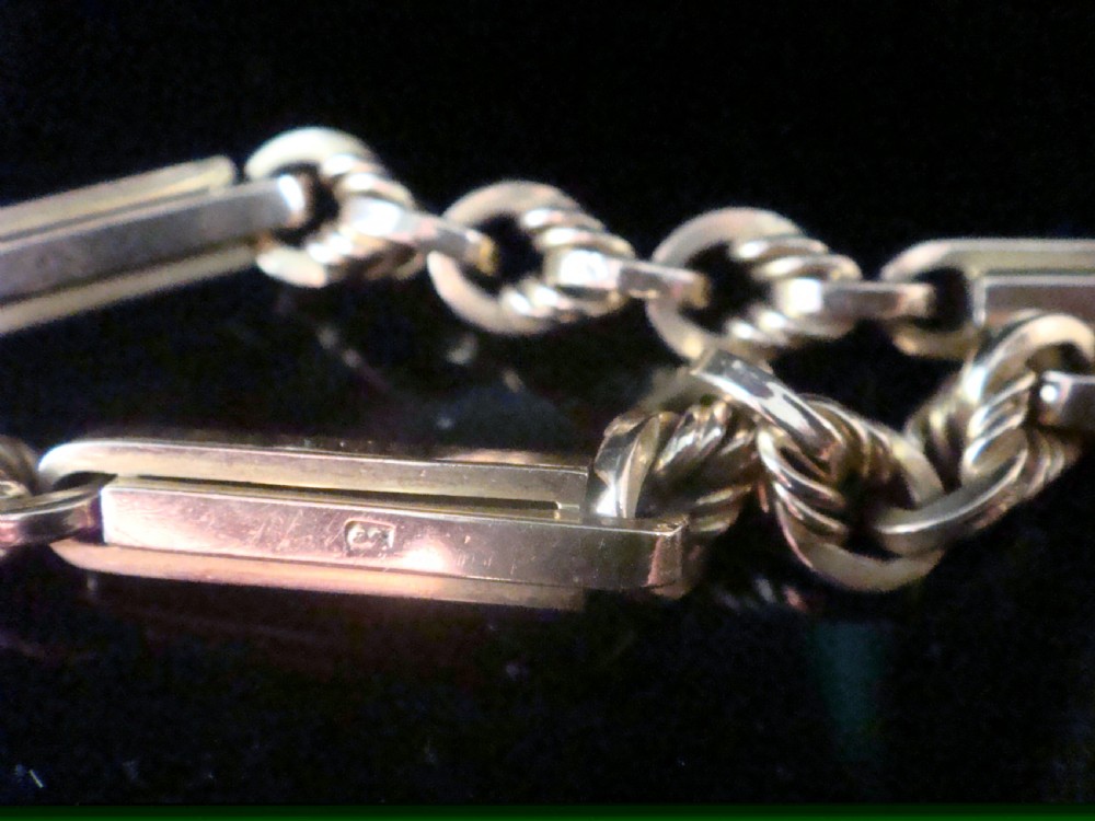 EDWARDIAN 9CT ROSE GOLD FETTER TROMBONE HEART PADLOCK BRACELET 11.6G 7.5 INCHES View III
