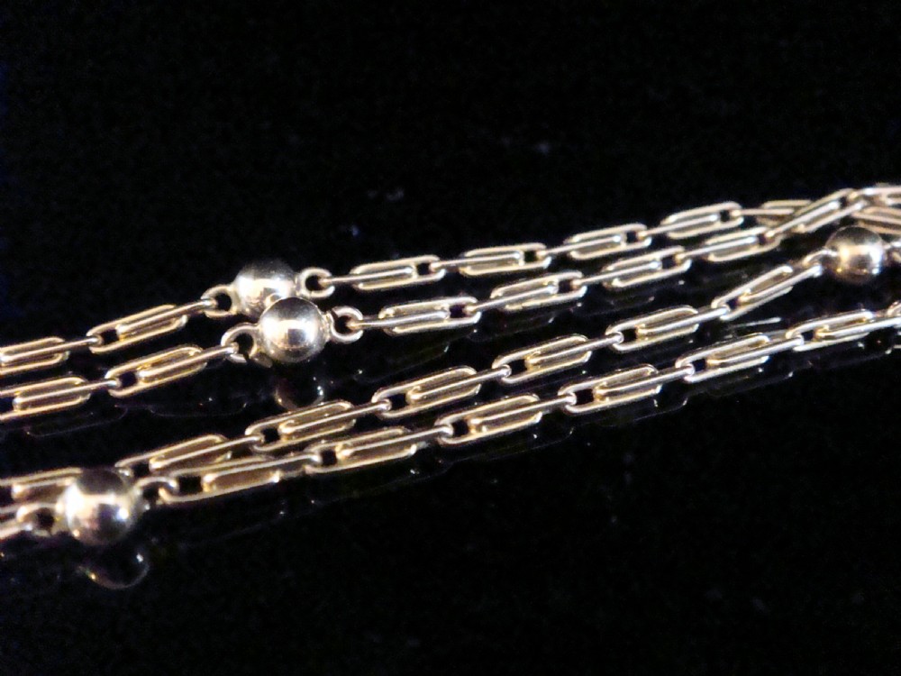 EDWARDIAN 15CT ORNATE CHAIN MARKED 15CT 16.5 INCHES 6.1g