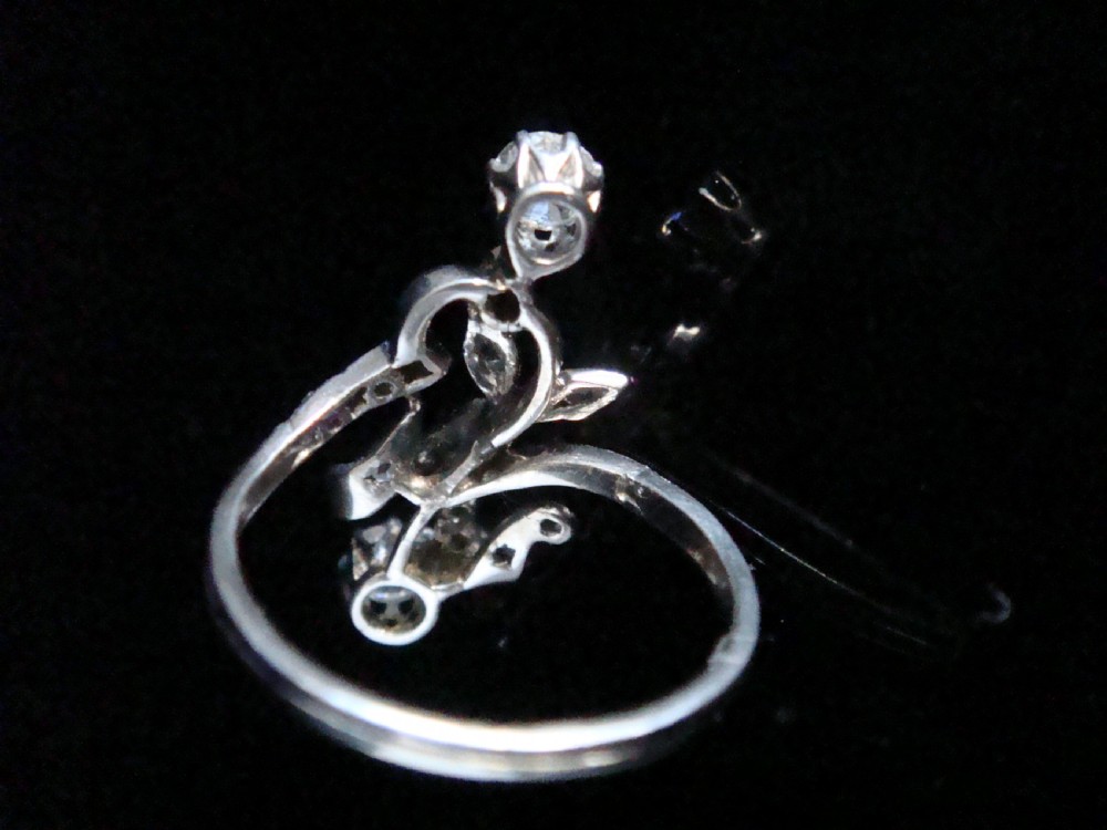 EDWARDIAN FRENCH 18CT ART NOUVEAU DIAMOND 0.65CT RING View II