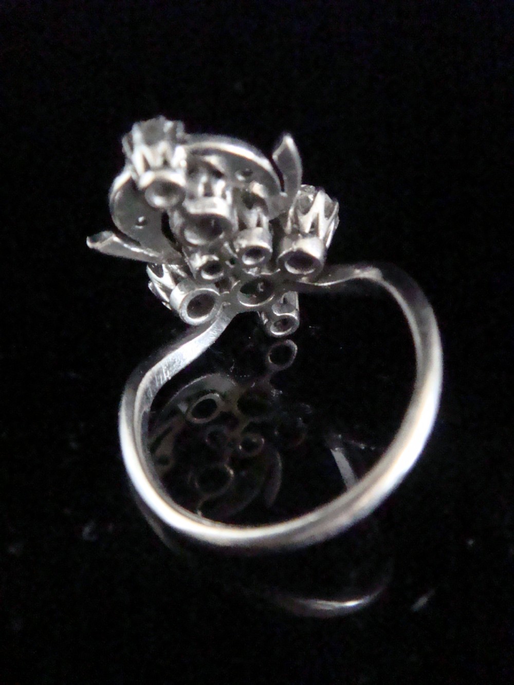 EDWARDIAN FRENCH 18CT PLATINUM ART NOUVEAU DIAMOND 2.05CT RING View V