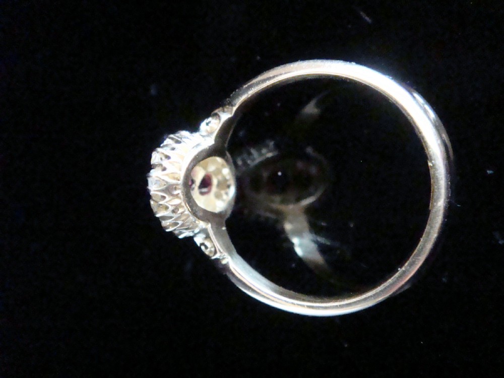 EDWARDIAN FINE QUALITY 18CT YELLOW GOLD NATURAL RUBY DIAMOND MARQUIS  RING View IV