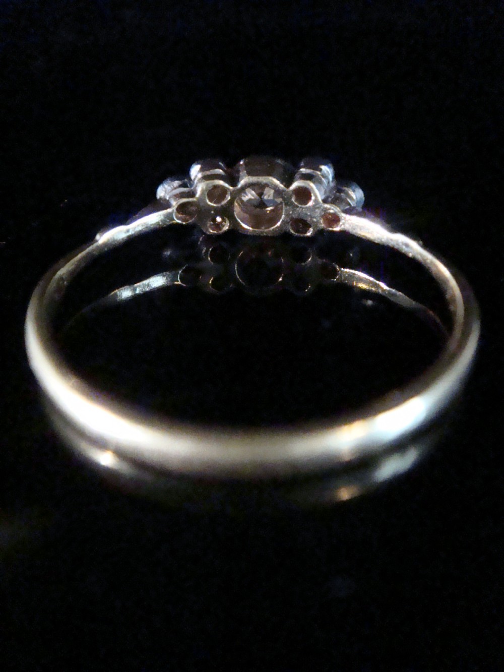 EDWARDIAN 18CT PLATINUM NATURAL OLD CUT DIAMOND 0.30CT RING View III