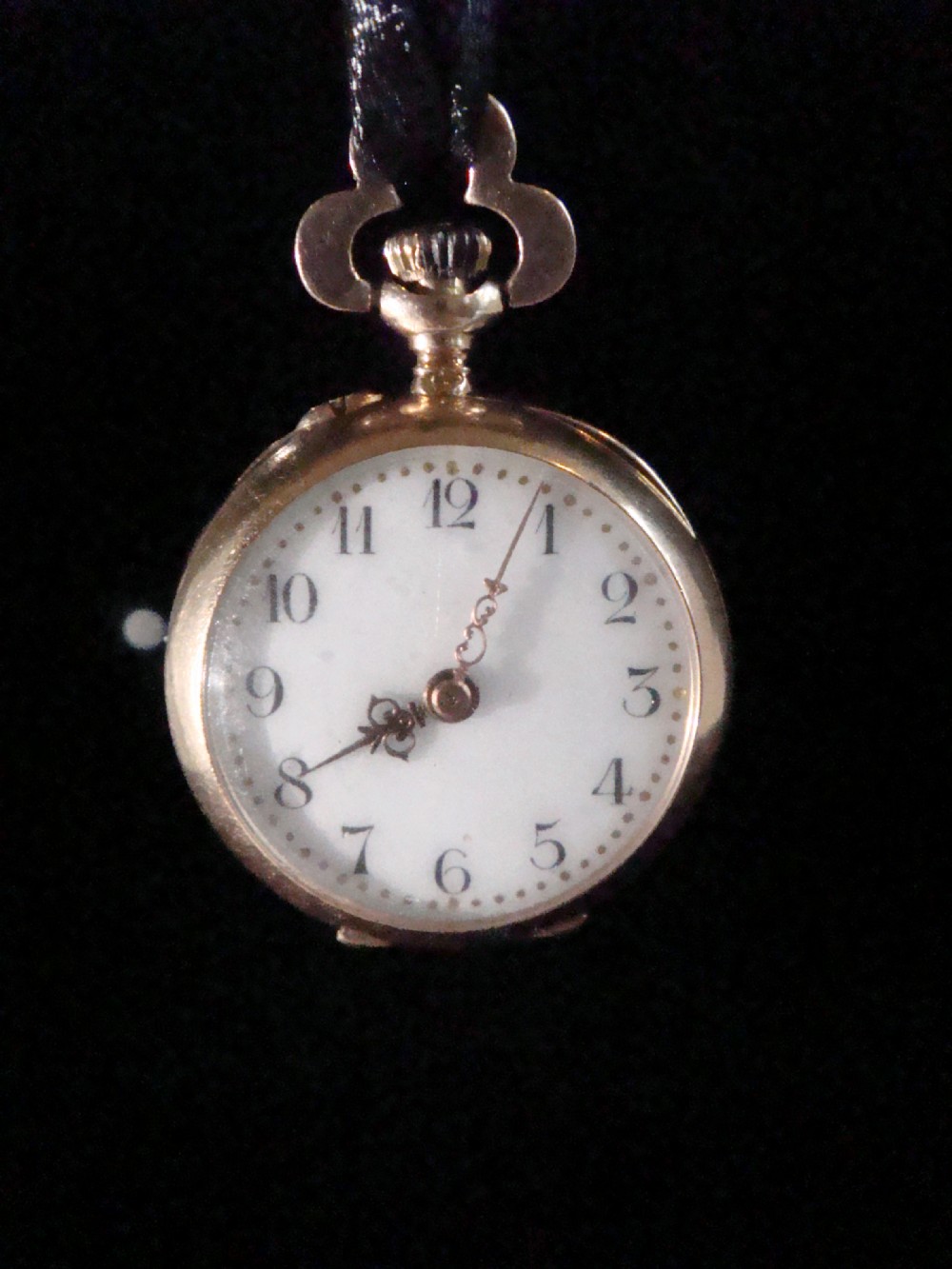 VICTORIAN FRENCH 18CT SILVER OLD CUT DIAMOND RUBY POCKET WATCH PENDANT
 View VI