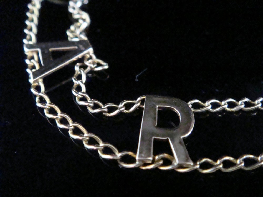 EDWARDIAN 9CT ROSE GOLD 'DARLING' LETTER BRACELET 6.1G 7.5 INCHES View II