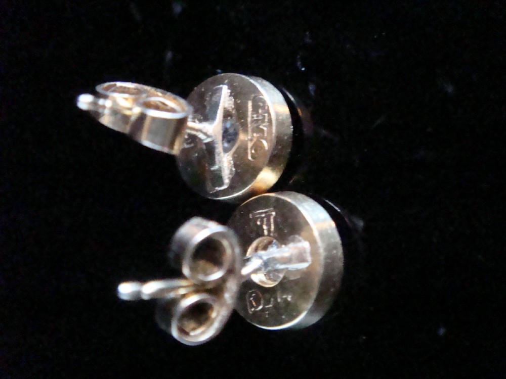 VICTORIAN 18CT YELLOW GOLD OLD CUT DIAMOND STAR CUT EARRINGS STUDS View IV