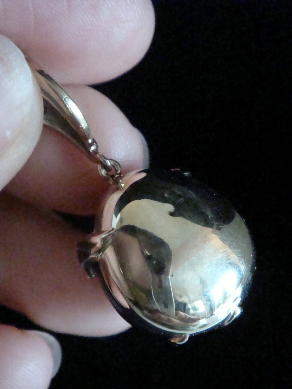 VICTORIAN HIGH CARAT 15CT LARGE CABOCHON GARNET ROSE CUT DIAMOND PENDANT 7.1G
 View III