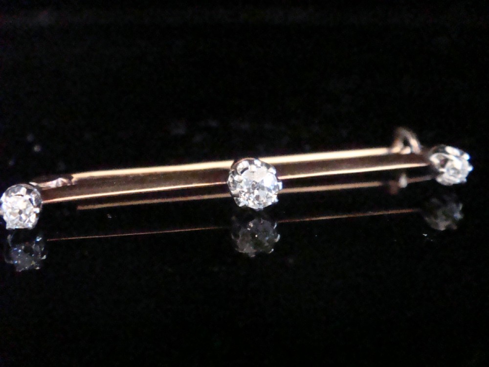EDWARDIAN 18CT OLD CUT DIAMOND 0.35-0.45CT BROOCH