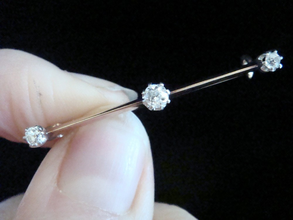 EDWARDIAN 18CT OLD CUT DIAMOND 0.35-0.45CT BROOCH View II