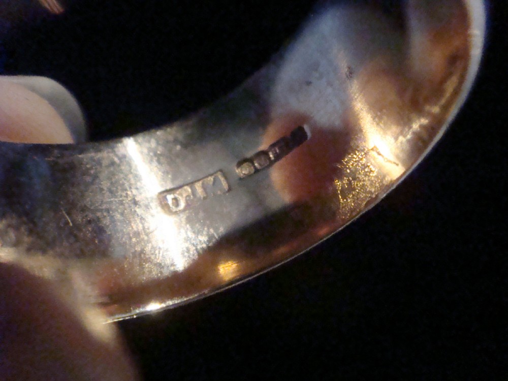 EDWARDIAN HEAVY THICK 9CT OLD CUT DIAMOND  SNAKE RING 9.1G RING SIZE Q-R View IV