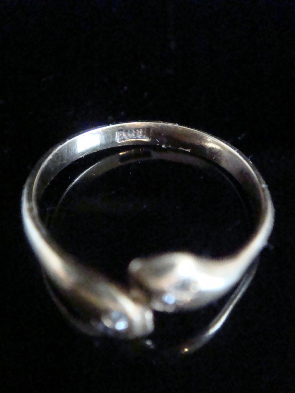VICTORIAN 18CT OLD CUT DIAMOND  SNAKE RING 2.2G RING SIZE M  View III