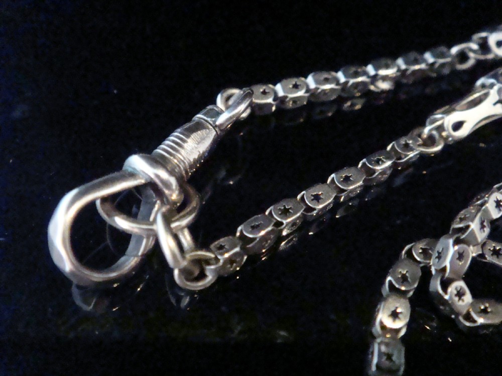 VICTORIAN 9CT YELLOW GOLD STARBURST LONGUARD 18G 49 INCHES WITH DOG CLIP View X