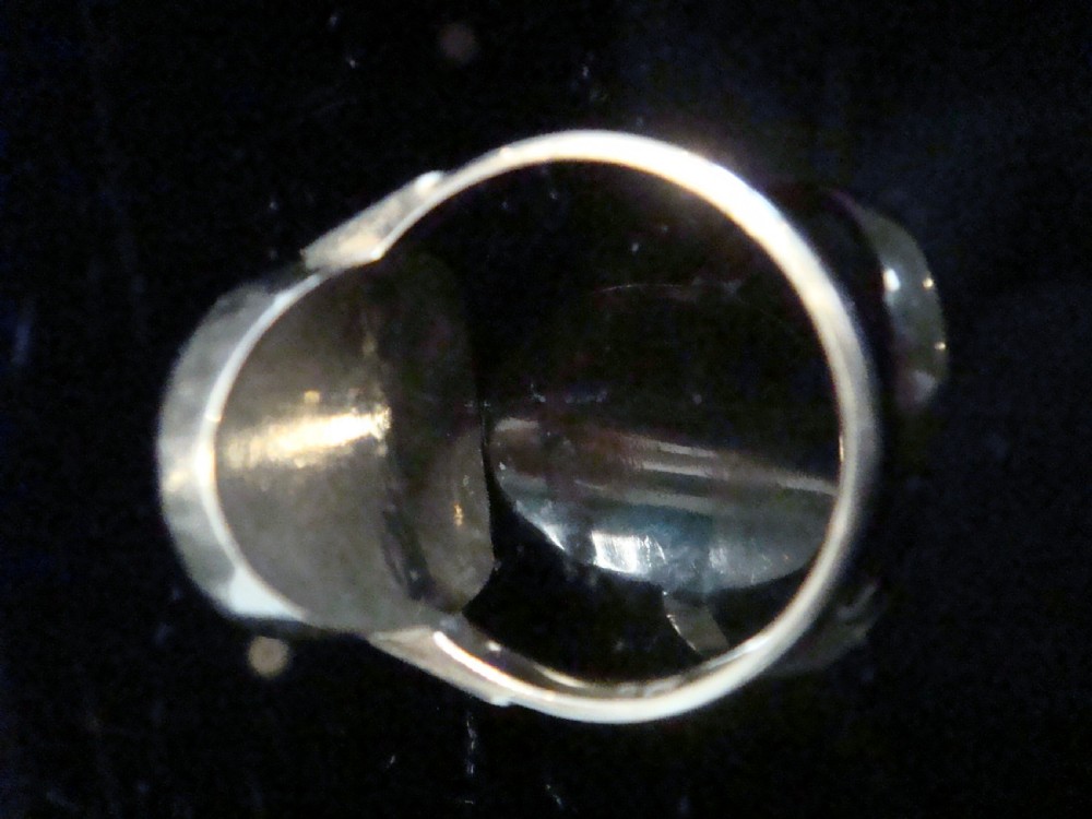 EDWARDIAN 9CT LARGE CABOCHON GARNET RING 5.1G RING SIZE O 1/2 View III