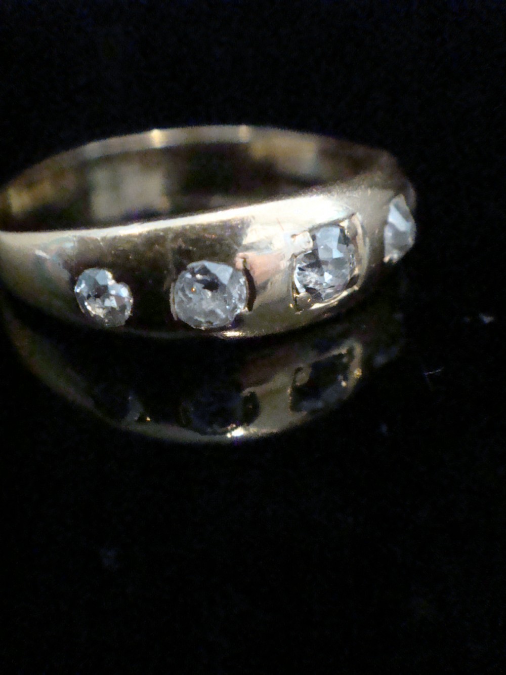 EDWARDIAN 18CT YELLOW GOLD OLD CUT DIAMOND RING 2G 0.30ct View II