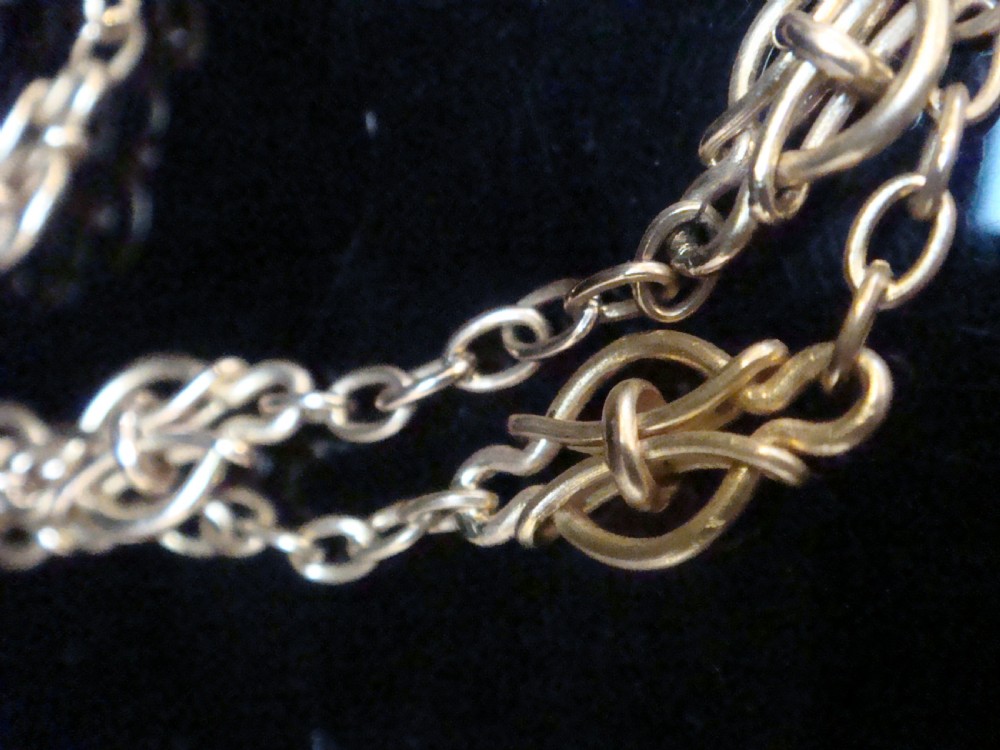 EDWARDIAN FRENCH 18CT FANCY LINK 26 INCH LONG 19G CHAIN View II
