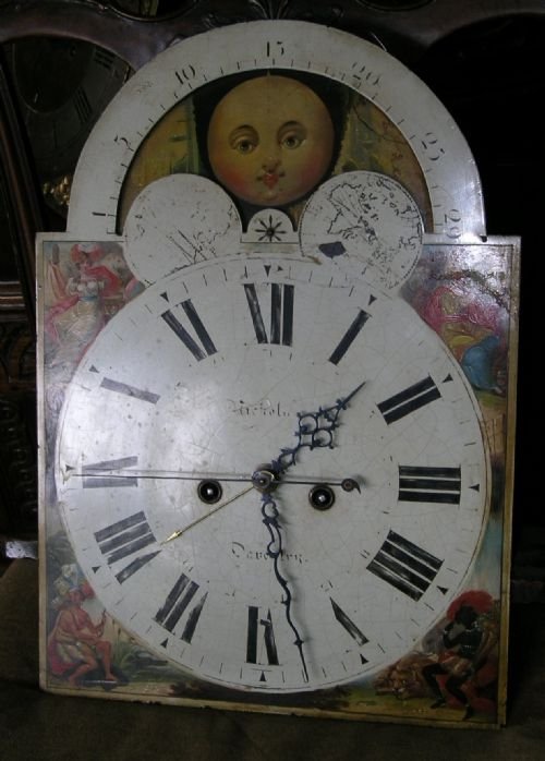 19th Cent Moon Dial Longcase Clock Movement
