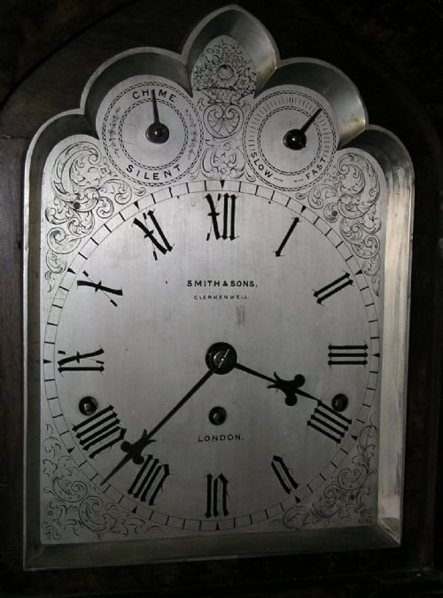 fig 1. Musical Burr Walnut Bracket Clock