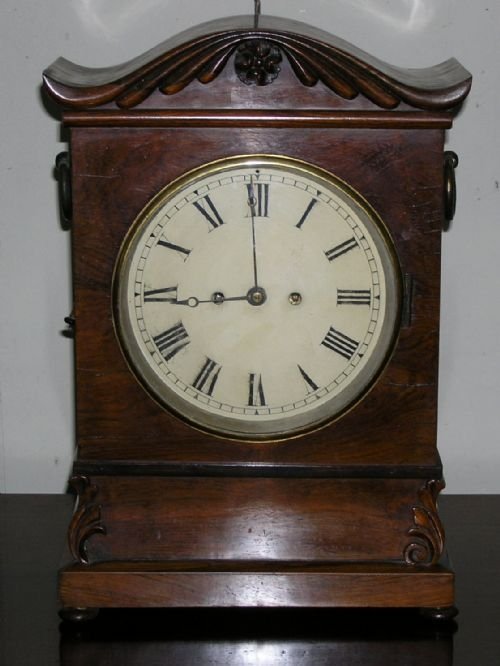 19th Cent Rosewood Fusee Bracket Clock