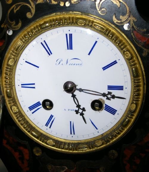 fig 1. Pretty 19th Cent Boulle Cased Mantle Clock