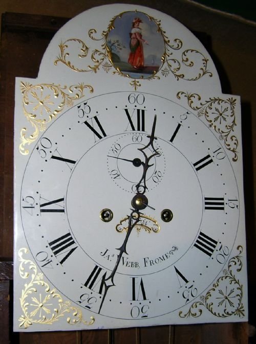 fig 2. George III Oak 8 Day Longcase Clock