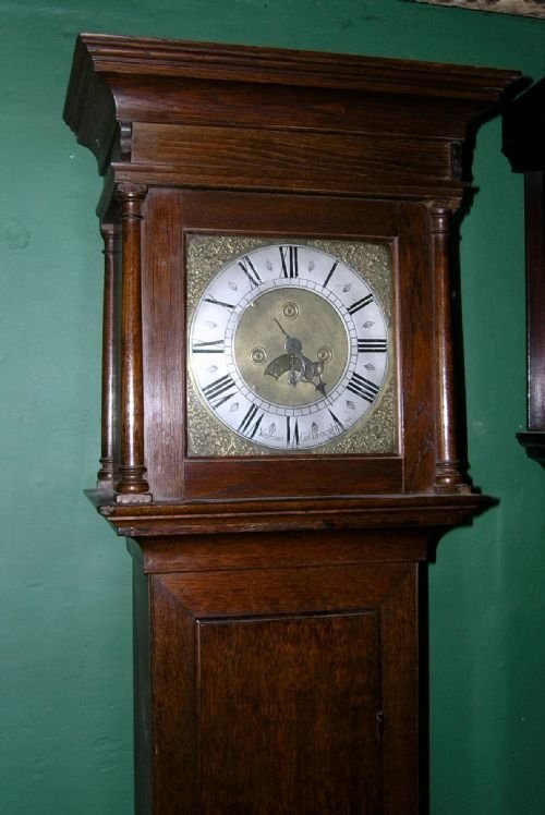 18th Cent Oak Longcase Clock