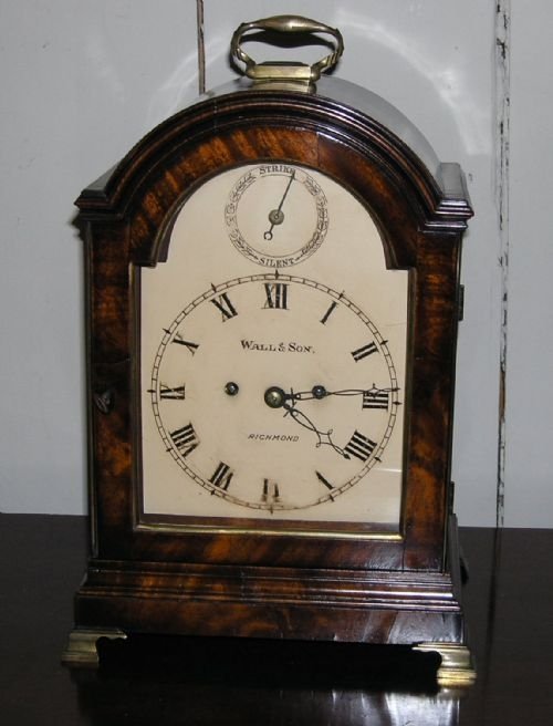 18th Cent Mahogany Twin Fusee Bracket Clock