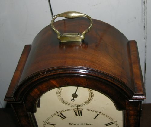 fig 1. 18th Cent Mahogany Twin Fusee Bracket Clock