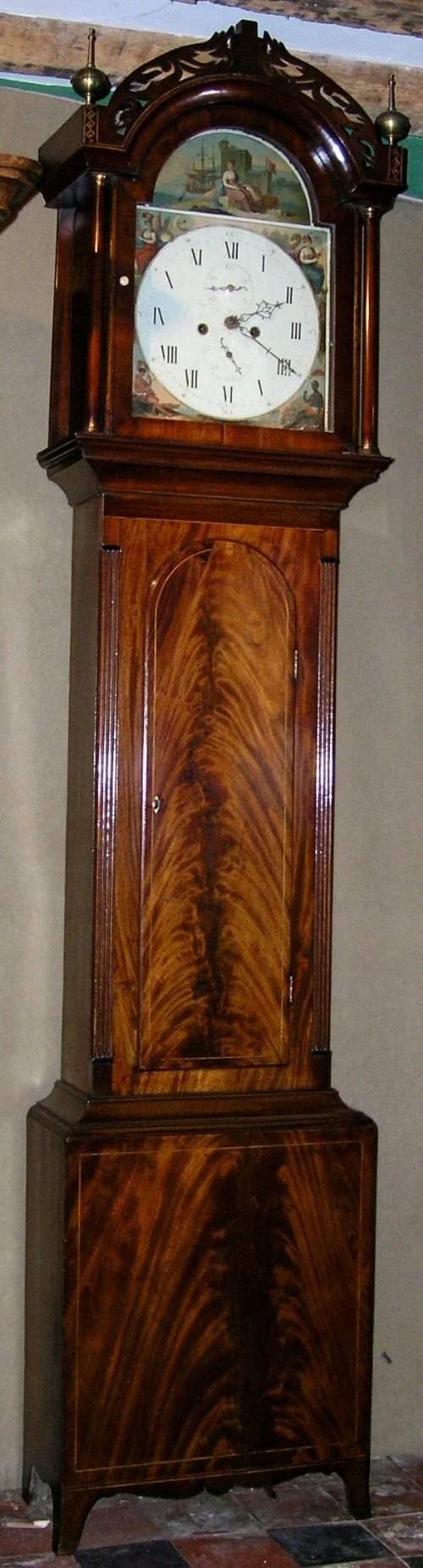 fig 1. Regency Period Mahogany Longcase Clock