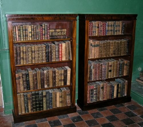 Pair or 19th Cent Mahogany Open Bookcases
