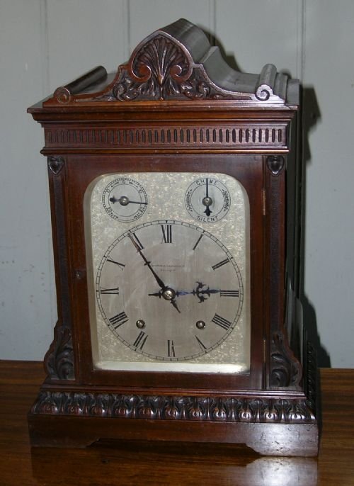 19th Cent Mahogany Bracket Clock