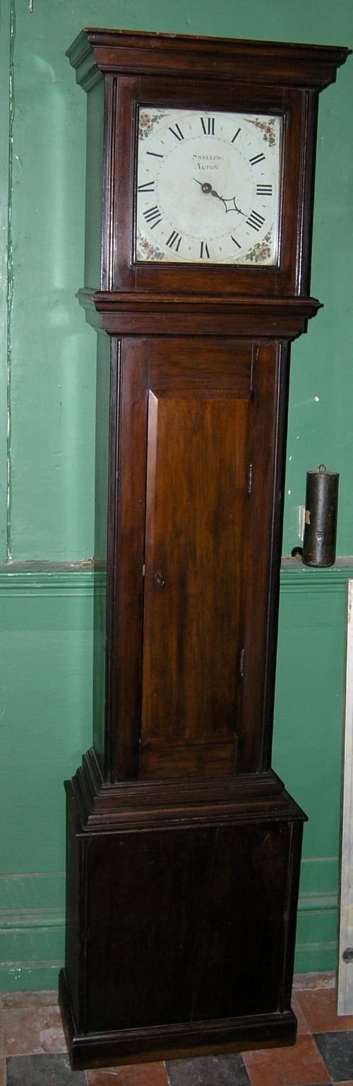 fig 1. Antique Walnut 30 Hr Longcase Clock
