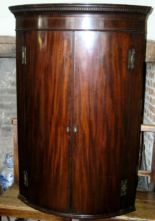 George III Mahogany Corner Cupboard