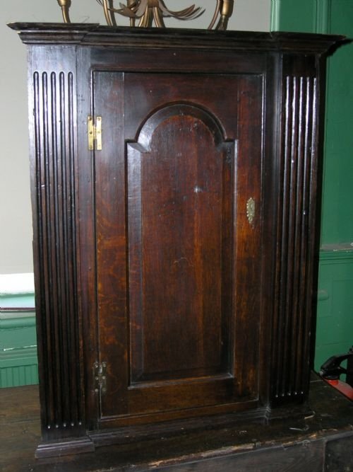 18th Cent Oak Corner Cupboard