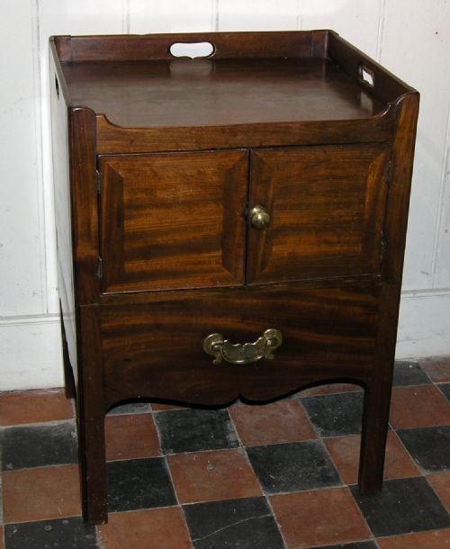 George III Mahogany Bed Side Table