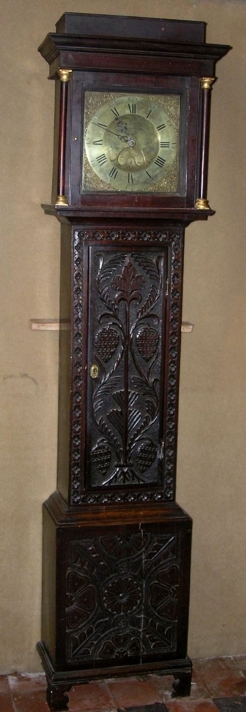 18th Cent Carved Oak Longcase Clock