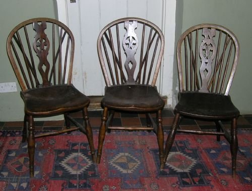 3 Rare "Prince of Wales" Windsor Chairs