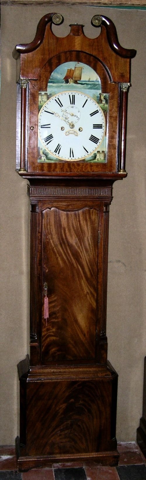 18th Cent Mahogany 8 Day Longcase Clock