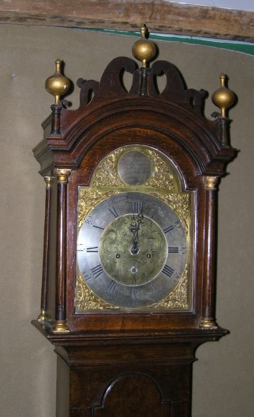 fig 1. 18th Cent Oak 8 Day Longcase Clock